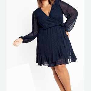 City Chic Long Sleeve Dress